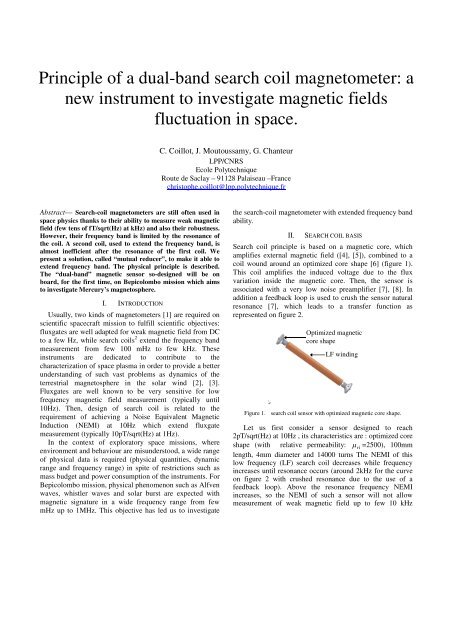 Principle of a dual-band search coil magnetometer: a new ... - LPP