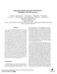 Integrating Compiler and System Toolkit Flow for Embedded VLIW ...