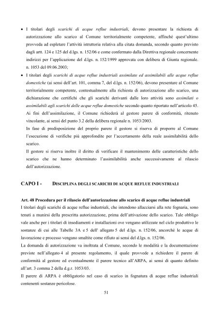 Regolamento idrico integrato - Comune di Budrio