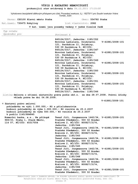 ZNALECKÃ POSUDEK ÄÃ­slo: 4164-310/2012 - OKdrazby.cz