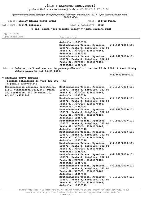 ZNALECKÃ POSUDEK ÄÃ­slo: 4164-310/2012 - OKdrazby.cz