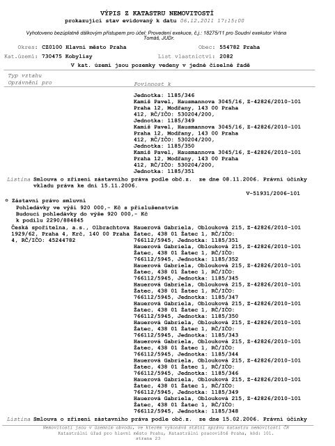 ZNALECKÃ POSUDEK ÄÃ­slo: 4164-310/2012 - OKdrazby.cz