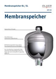 OSP 300 Allgemeine Informationen Membranspeicher ... - Olaer AG