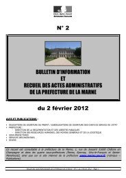 Recueil 2-2012 du 2 fÃ©vrier (page 1 Ã  46) - PrÃ©fecture de la Marne