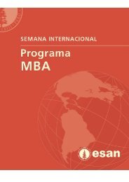 Semana Internacional, Programa MBA, ESAN - Universidad ...