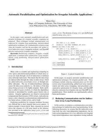 Automatic parallelization and optimization for irregular ... - IEEE Xplore