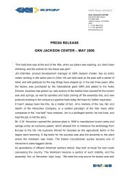 press release - gkn jackson center - may 2008 - FAD assali