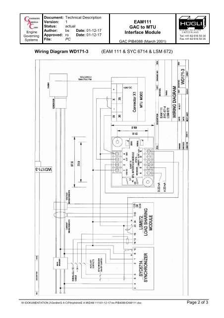 EAM111 GAC to MTU INTERFACE  MODULE - Huegli Tech