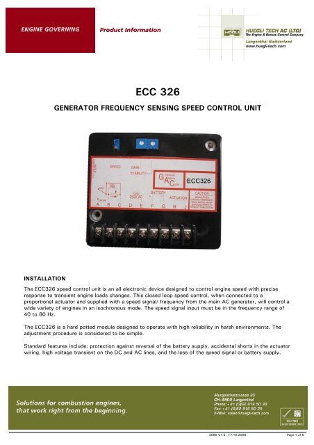 ECC 326 - Huegli Tech