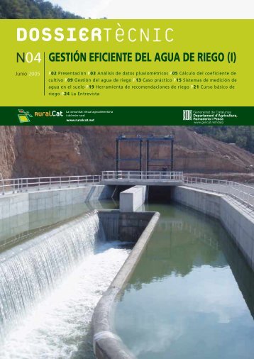 Dossier Tècnic.Gestión eficiente del agua de riego - RuralCat