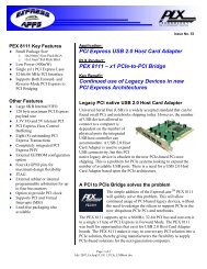 PCI Express USB 2.0 Host Card Adapter PEX 8111 - PLX Technology