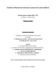 AmÃ©liorer l'efficacitÃ© de l'aide dans le secteur de la santÃ© Ã  Djibouti