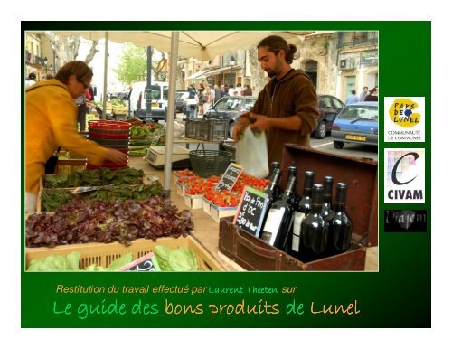 Le guide des bons produits bons produits de Lunel - PSDR Coxinel