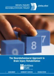 The Neurobehavioural Approach - The Disabilities Trust