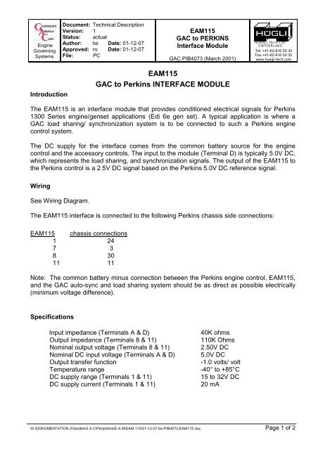 download datasheet - Huegli Tech