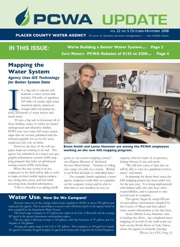 2008 10-11 Customer Newsletter - Placer County Water Agency