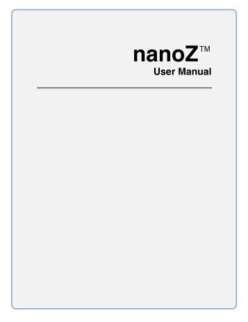 nanoZ User Manual