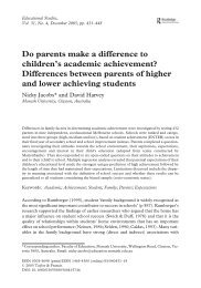 Do parents make a difference to children's academic ... - Aea 267