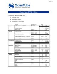 Data sheet: ETFE Tubing