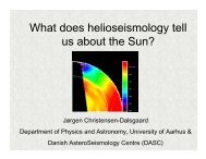 What does helioseismology tell us about the Sun? - Solar Physics at ...