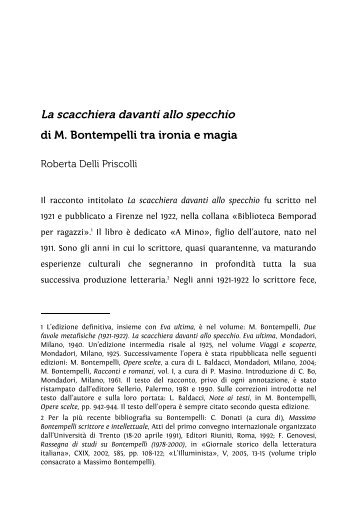 La scacchiera davanti allo specchio - Associazione  degli Italianisti ...