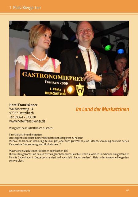 Franken 2009 - Gastronomiepreis