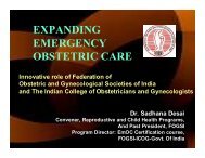 EXPANDING EMERGENCY OBSTETRIC CARE - ESD Project