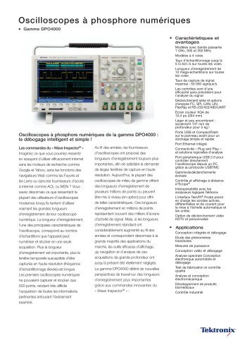 Oscilloscopes ÃƒÂ  phosphore numÃƒÂ©riques - Tektronix