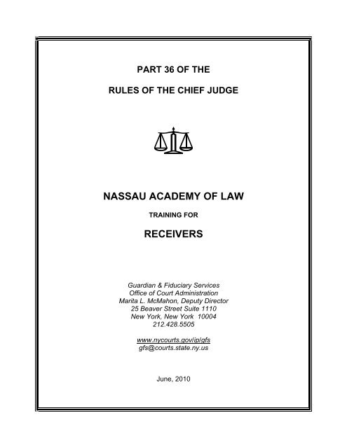 PART 36 OF THE - Nassau County Bar Association