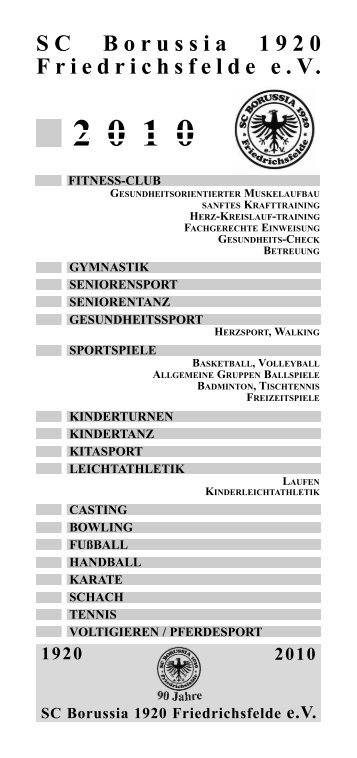 2010 - SC Borussia 1920 Friedrichsfelde e. V.