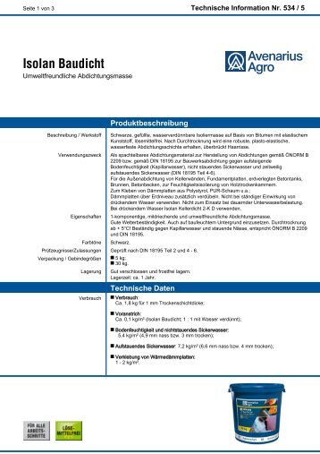 Technische Information [PDF - 202.4KB] - Avenarius-Agro
