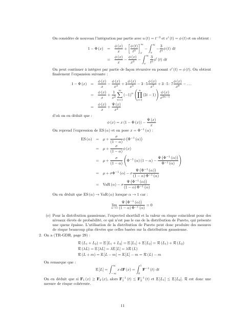 Correction des exercices du livre La Gestion des Risques Financiers