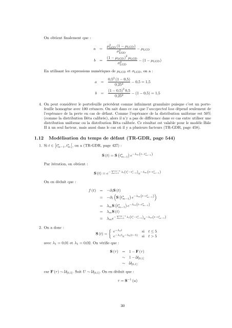 Correction des exercices du livre La Gestion des Risques Financiers