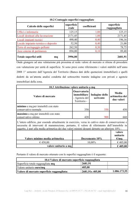 Relazione tecnica - Aste Giudiziarie Salerno