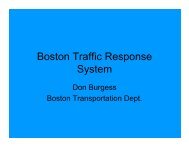 Boston Traffic Response System - ITS Massachusetts