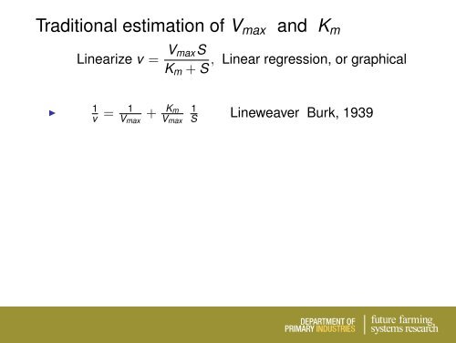 Fitting Michaelis-Menten directly to substrate concentration data