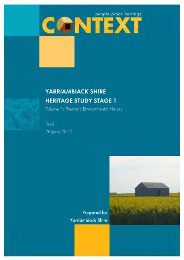 yarriambiack shire heritage study stage 1 - Yarriambiack Council