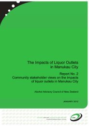 The Impacts of Liquor Outlets in Manukau City - Alac