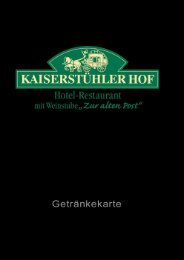 0 76 67 â 8 30 60 â Fax: 0 - Kaiserstuehler Hof Breisach
