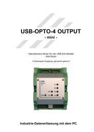 USB-OPTO-4 OUTPUT - Kolter Electronic