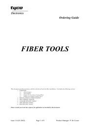 Fiber tools ordering guide