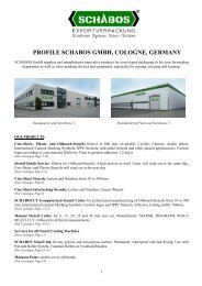SCHABOS Profile English - Schabos GmbH