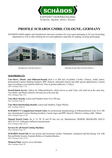 SCHABOS Profile English - Schabos GmbH