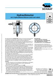 Hydraulikmutter mit 2 Hydraulikanschlüssen (axial ... - SCHAAF GmbH