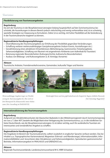 Regionale Bewertung des Klimawandels und Entwicklung von ...