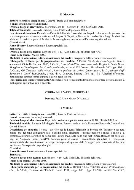 Archeologia - FacoltÃ  di Scienze Umanistiche - Sapienza