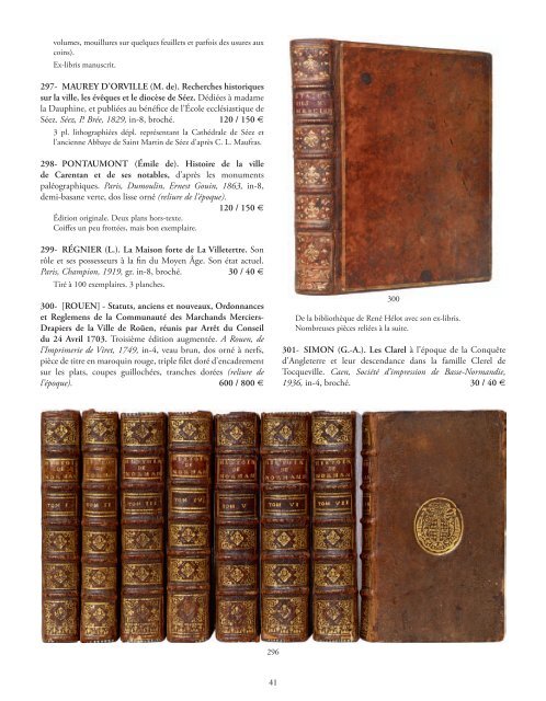 bibliothÃ¨que d'un gÃ©nÃ©alogiste - Librairie historique Clavreuil