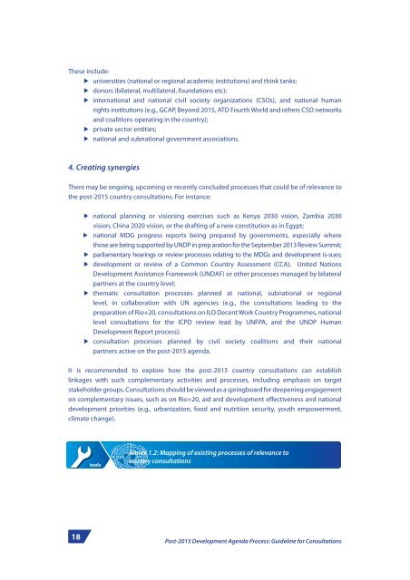 Post 2015 Development Agenda: Guidelines for Country ... - nrg4SD