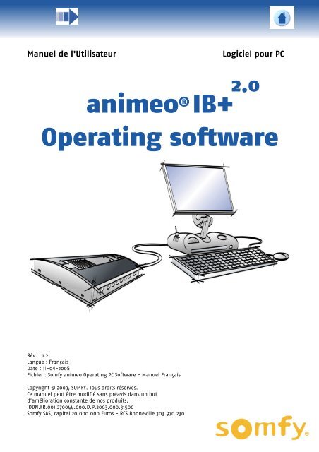 animeo® IB+ Operating software - Somfy