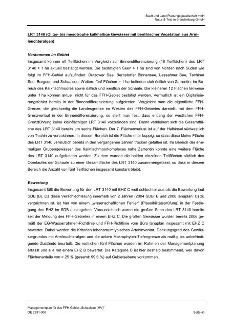 Managementplan Schaalsee (MV) - im Biosphärenreservat Schaalsee